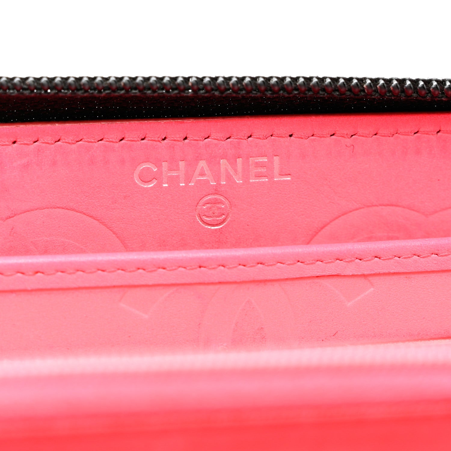 Chanel Calfskin Quilted Cambon Large Gusset Zip Around Wallet Black 6 of 12
