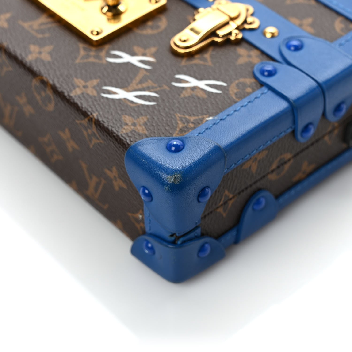 Louis Vuitton Monogram Petite Malle Blue Royal 9 of 10