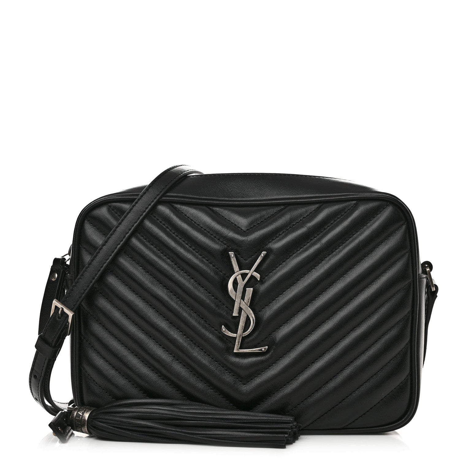 Saint Laurent Calfskin Matelasse Monogram Lou Camera Bag Black 1 of 10