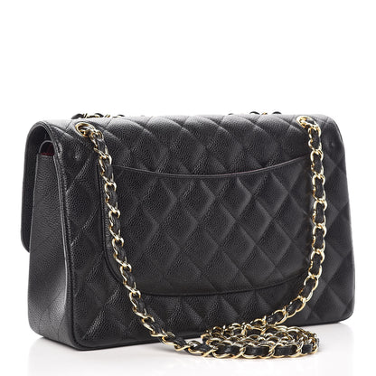 Chanel Caviar Quilted Jumbo Double Flap Black 3 of 7