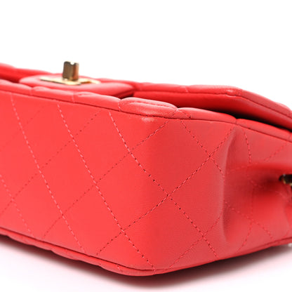Chanel Lambskin Quilted Mini Rectangular Flap Red 10 of 10