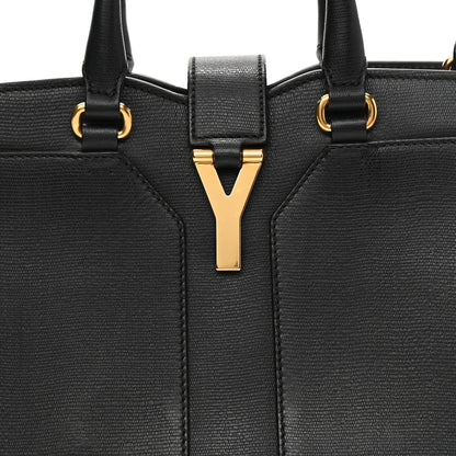 Saint Laurent Textured Calfskin Small Cabas ChYc Black 8 of 14