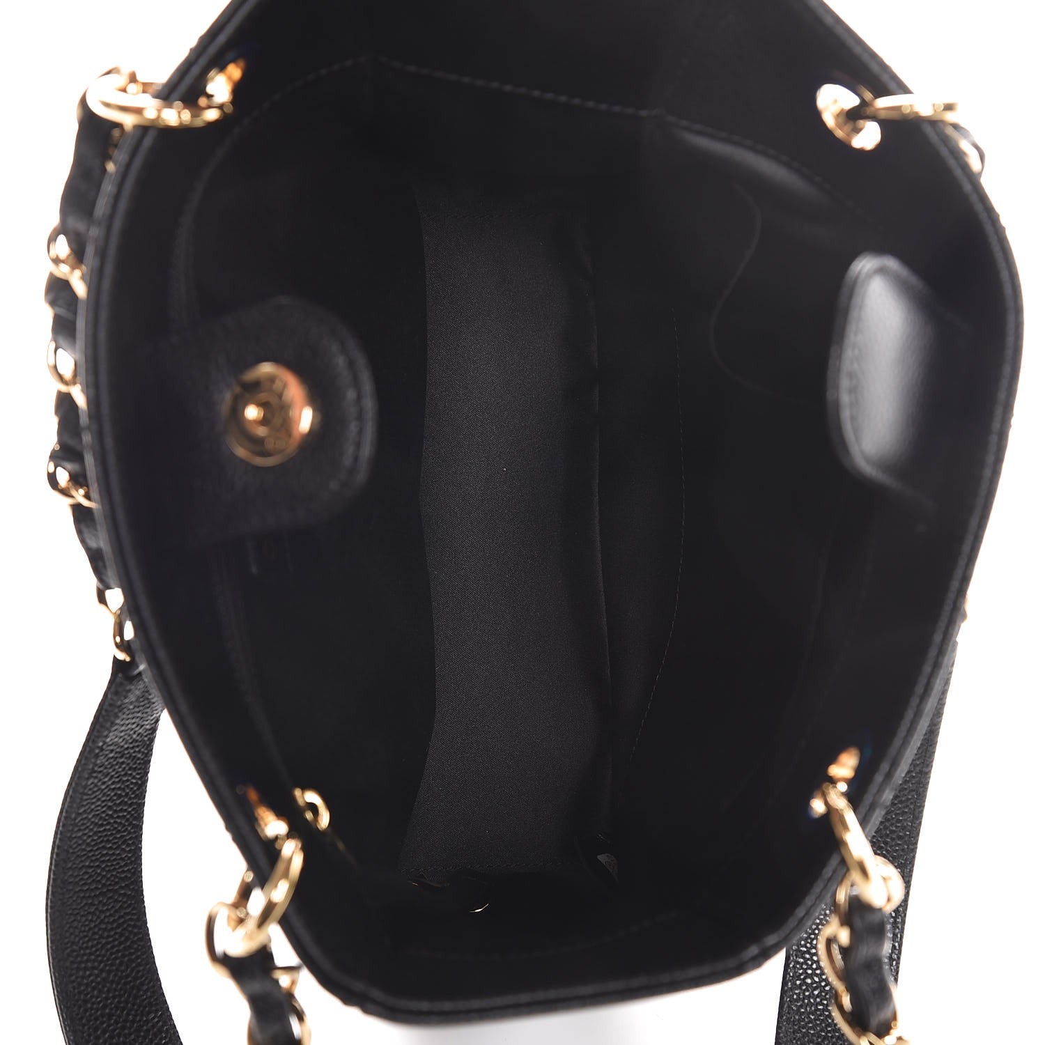 Chanel Caviar Quilted Petit Shopping Tote PST Black 5 of 8