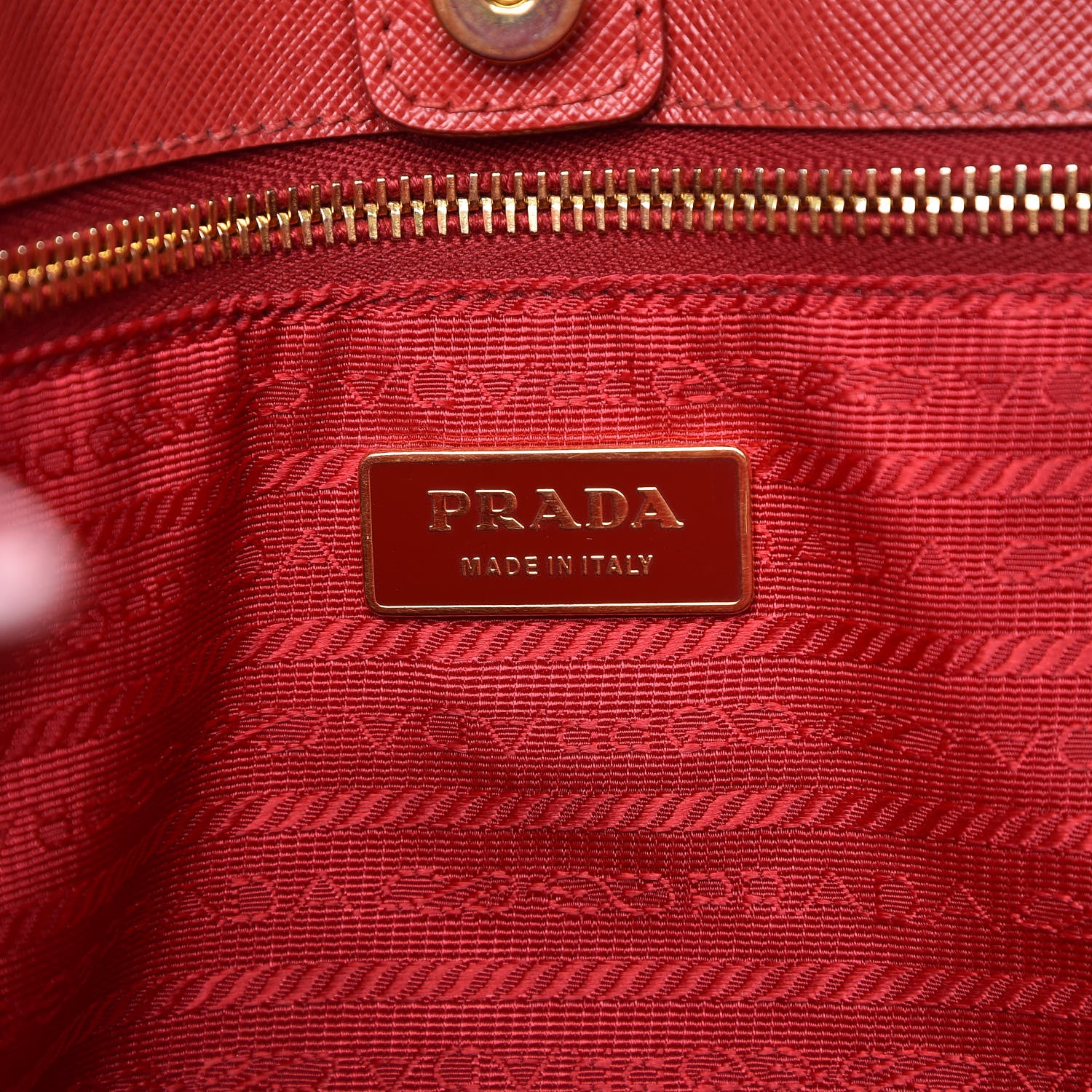 Prada Saffiano Large Tote Fuoco 6 of 15