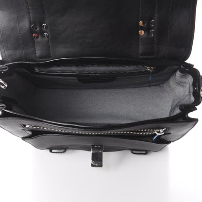 Proenza Schouler Grained Calfskin Medium PS1 Plus Satchel Black 4 of 8