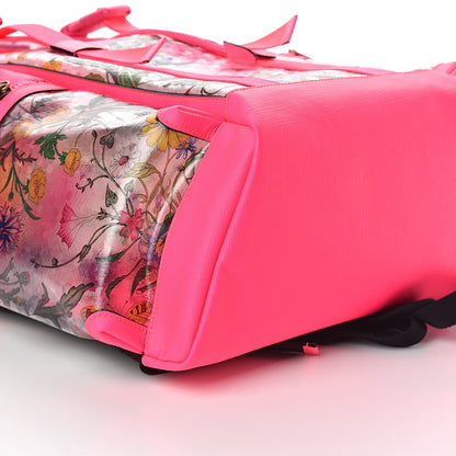 Gucci PVC Floral Double Buckle Backpack Fuchsia 7 of 8