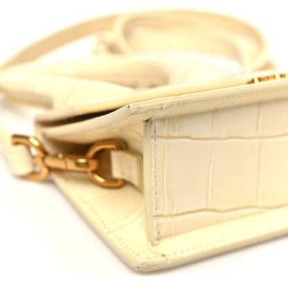 Jacquemus Calfskin Crocodile Embossed Le Chiquito Beige 8 of 9