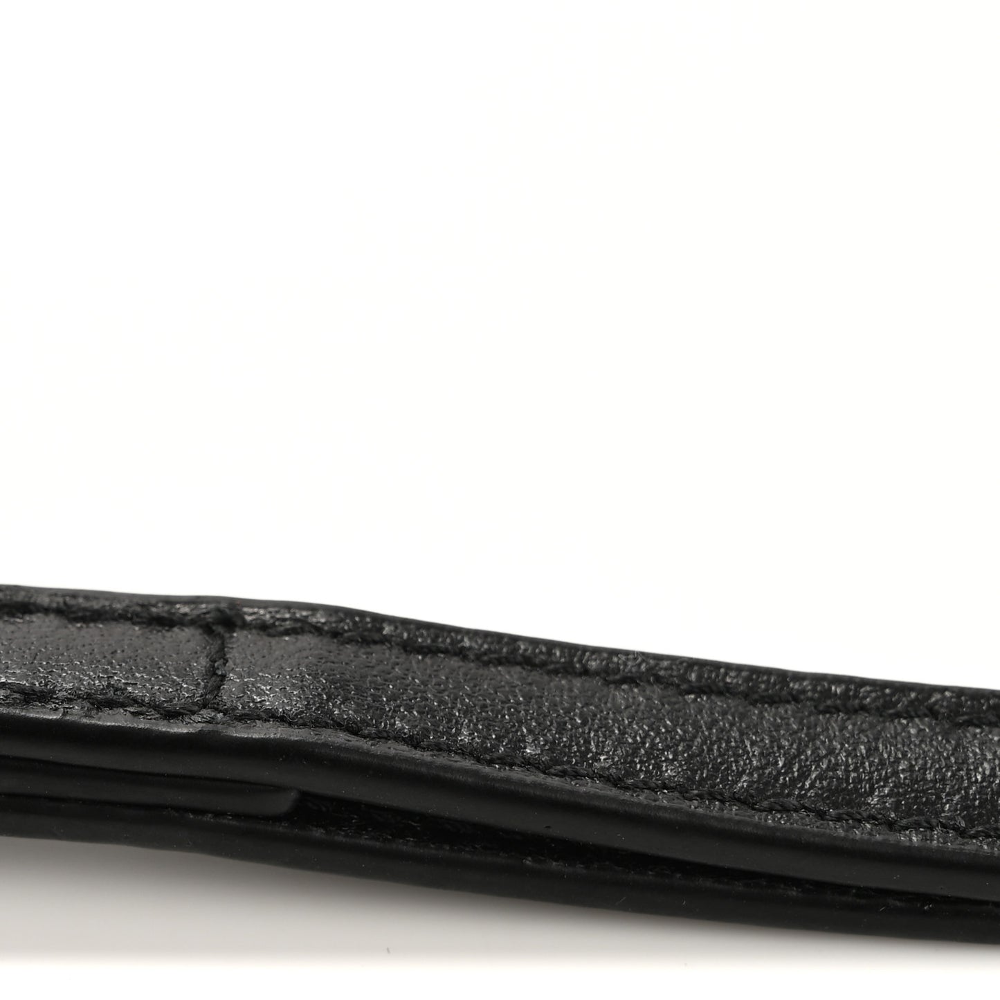 Calfskin Matelasse Chevron Monogram A5 Wristlet Black