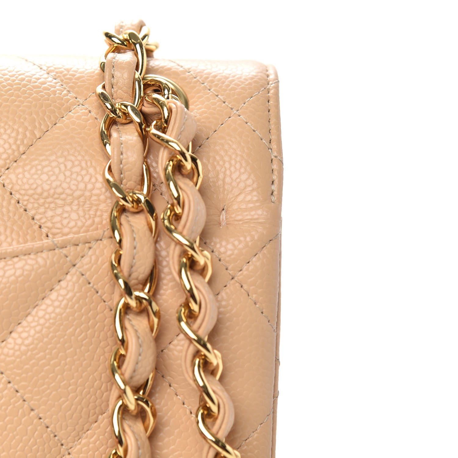 Chanel Caviar Quilted Jumbo Double Flap Beige Clair 13 of 14
