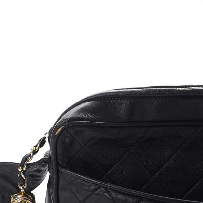 Chanel Lambskin Quilted Tassel Camera Case Black 11 of 12