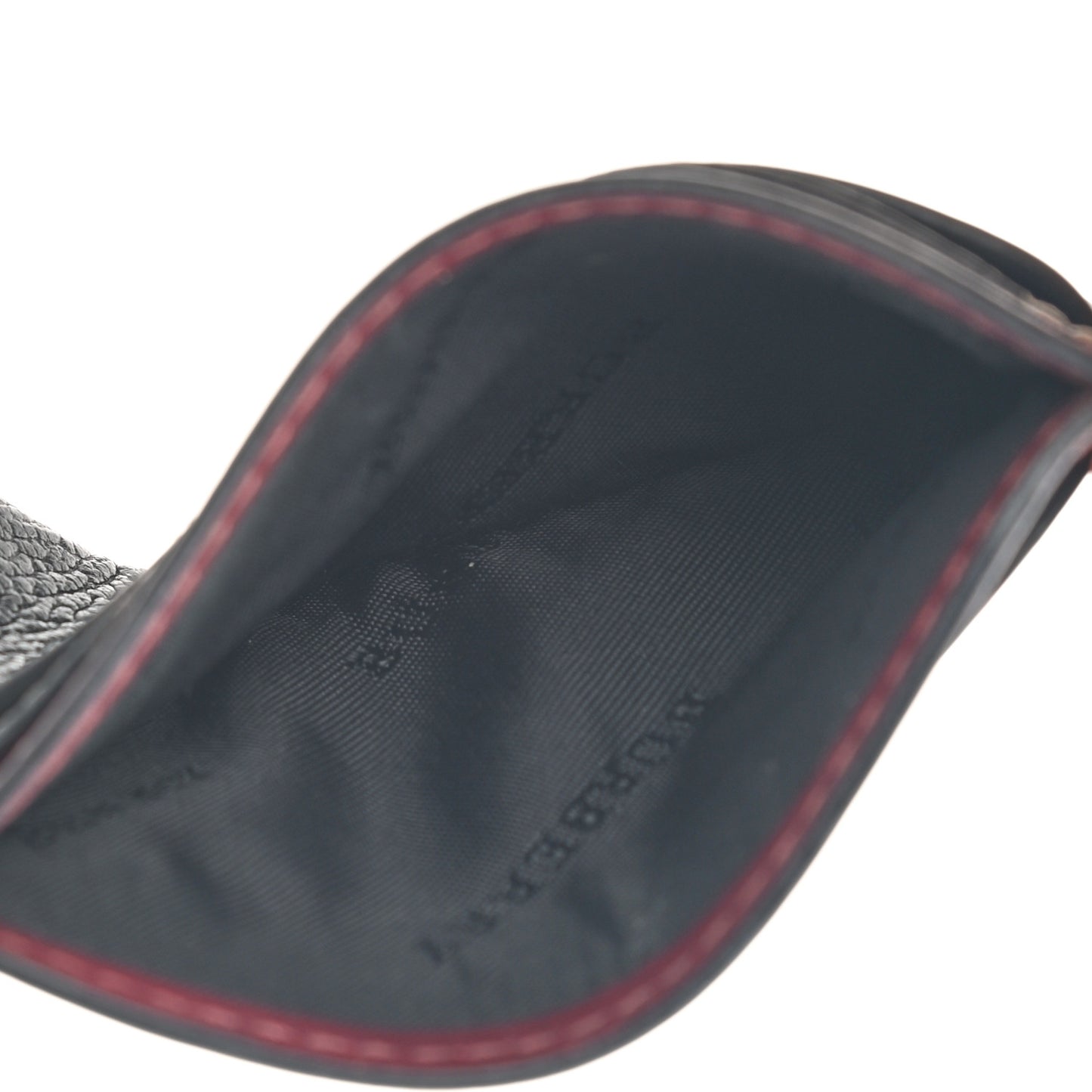 Calfskin Horseferry Check Izzy Card Case Black Burgundy