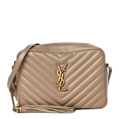 Saint Laurent Calfskin Matelasse Monogram Lou Camera Bag Dark Latte 1 of 13