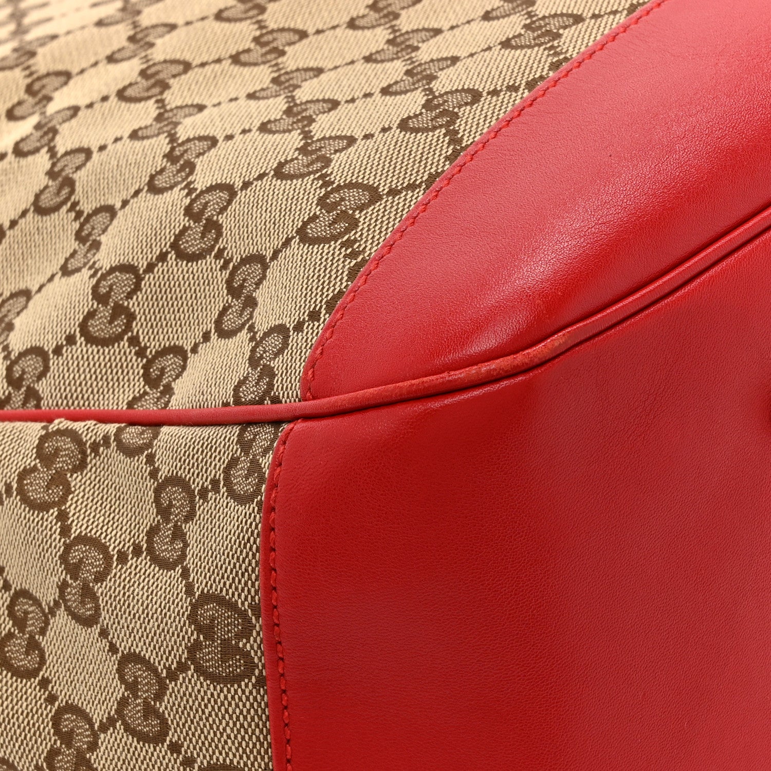 Gucci Monogram Medium Valentine Top Handle Bag Red 13 of 15