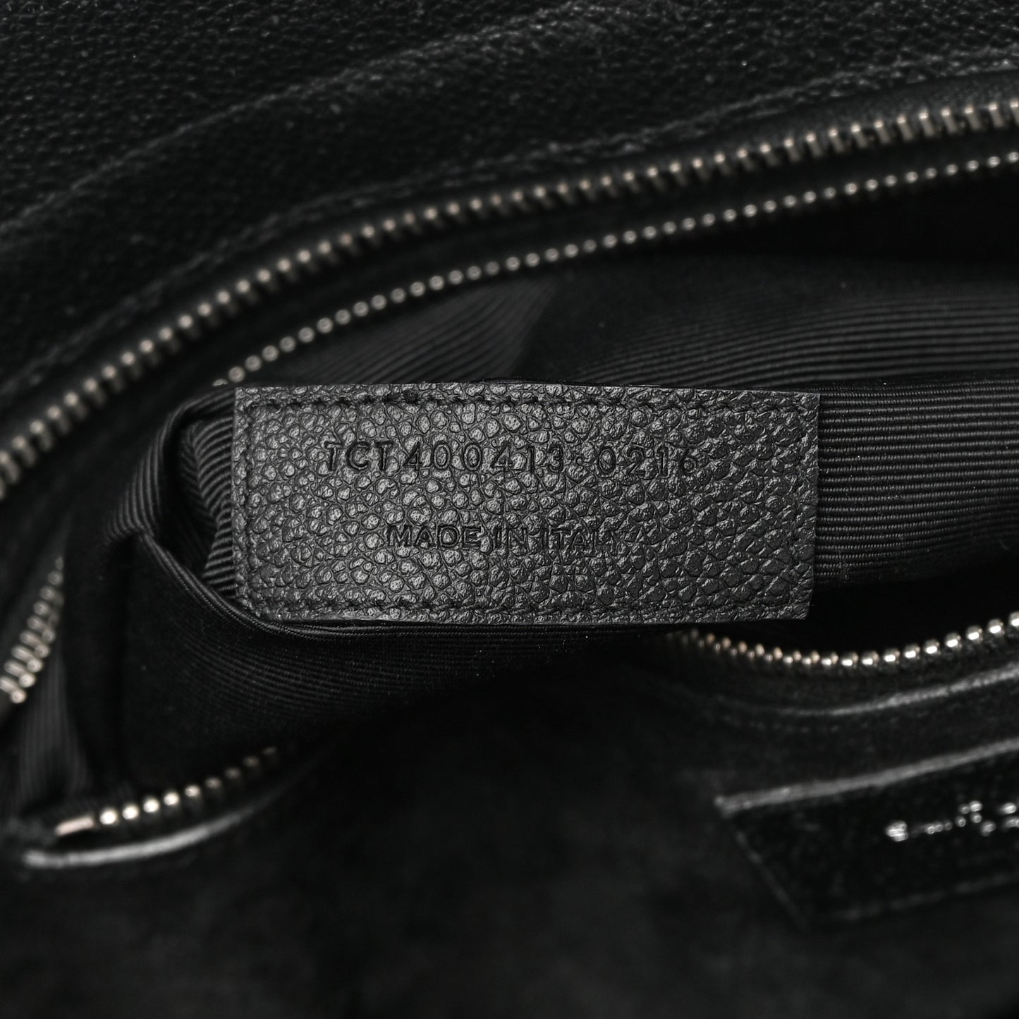 Grained Calfskin Small Cabas Rive Gauche Black