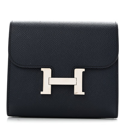 Hermes Epsom Verso Constance Short Wallet Bleu Indigo Rose Pourpre 1 of 10