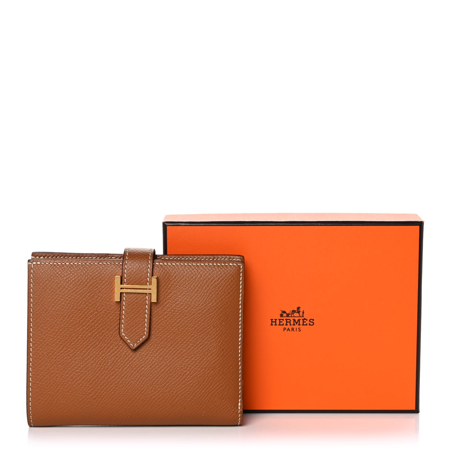 Hermes Epsom Bearn Compact Wallet Gold 12 of 12