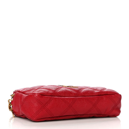 Saint Laurent Grained Lambskin Quilted Mini Becky Double Zip Bag Rouge Eros 4 of 15