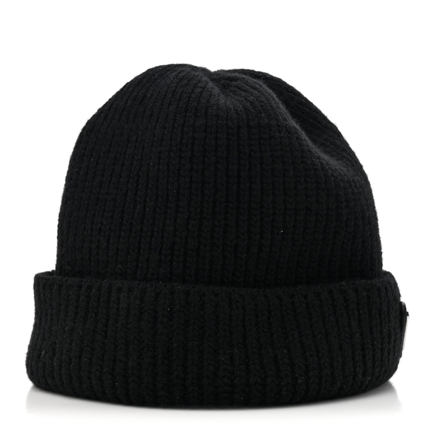 Prada Wool Cashmere Beanie Hat L Black 4 of 8