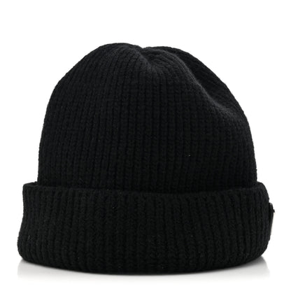 Prada Wool Cashmere Beanie Hat L Black 4 of 8