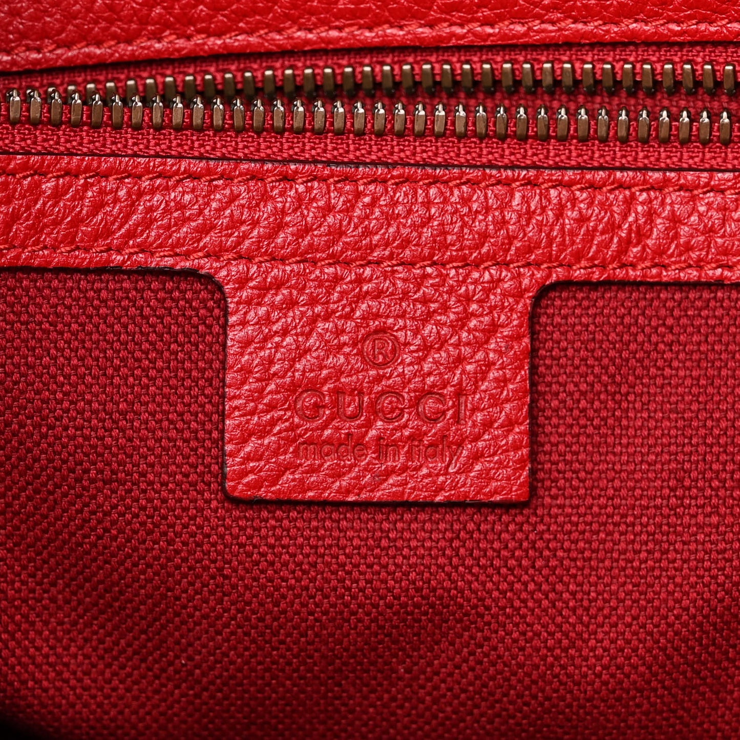 Canvas Logo Sylvie Stripe Drawstring Backpack Red