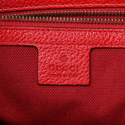 Gucci Canvas Logo Sylvie Stripe Drawstring Backpack Red 6 of 10