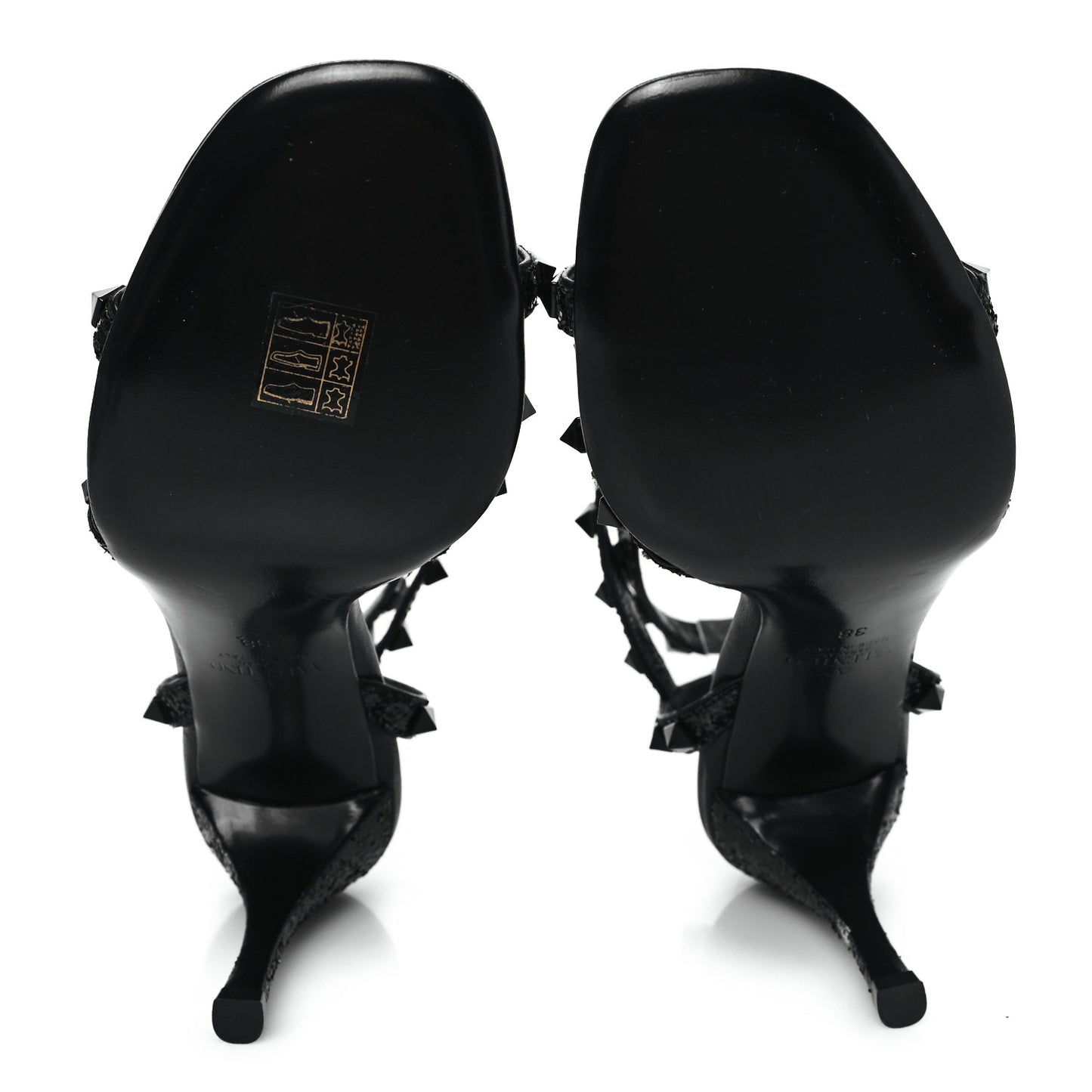 Glitter Rockstud Sandals 38 Black