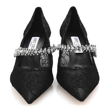 Jimmy Choo Lace Crystal Bing 65 Pumps 40.5 Black 3 of 8