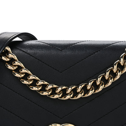 Chanel Lambskin Chevron Stitched Medium Envelope Flap Black 8 of 10