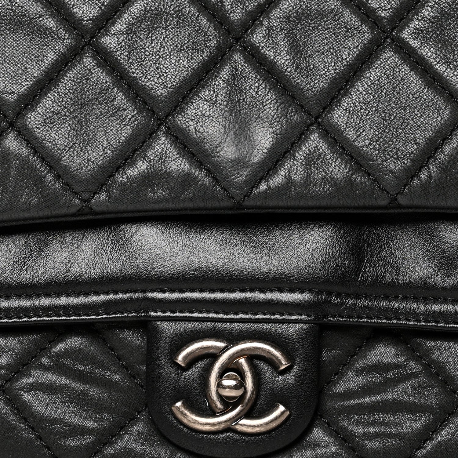 Chanel Iridescent Calfskin Jumbo In the Mix Double Flap Black 8 of 10