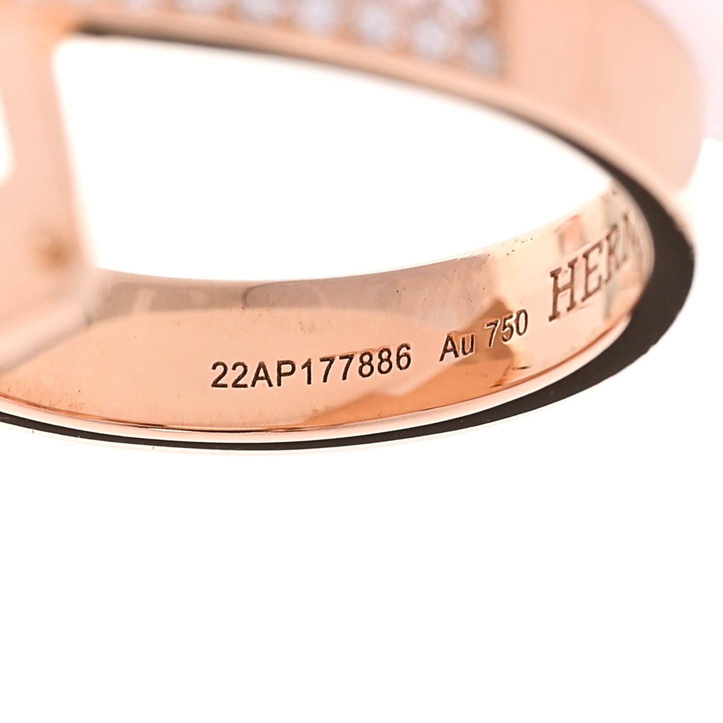 18K Rose Gold Diamond Kelly Gavroche Ring 52 6