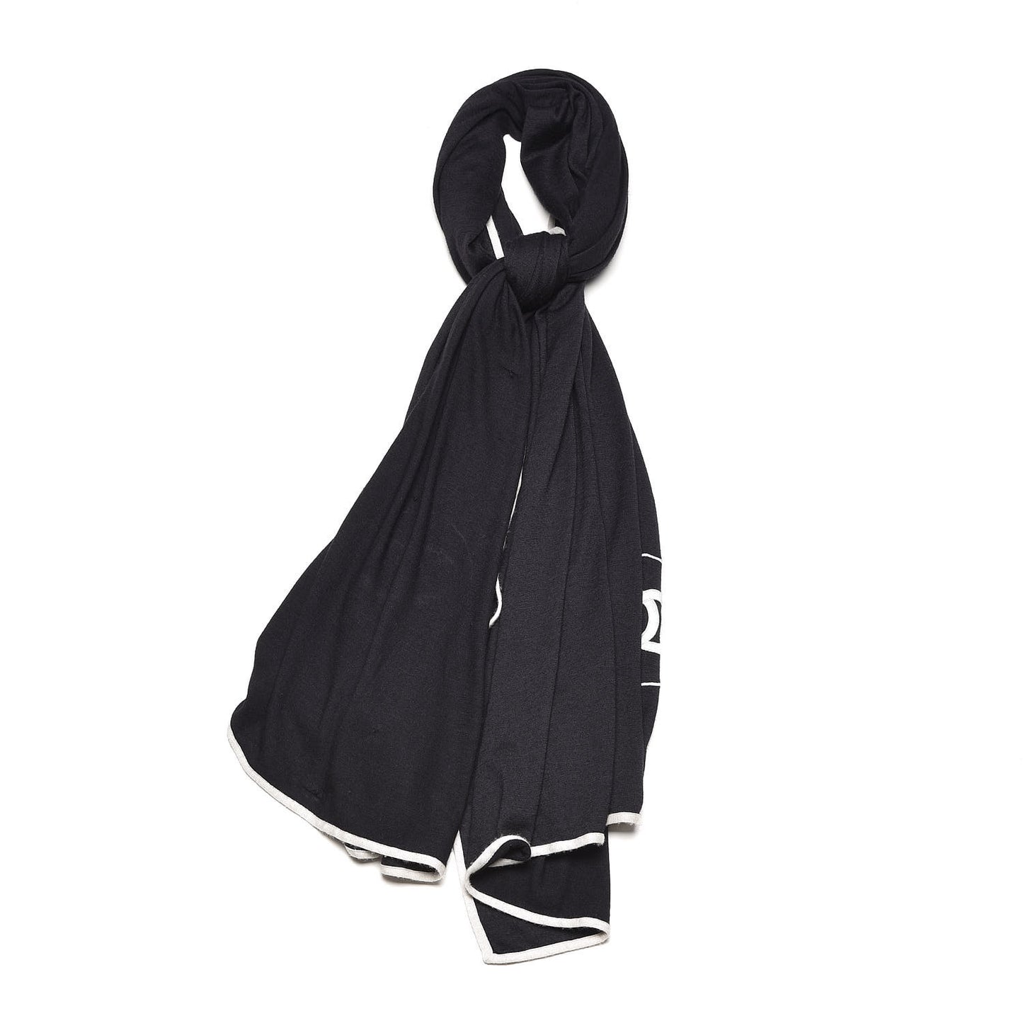 Cashmere Silk CC Scarf Black