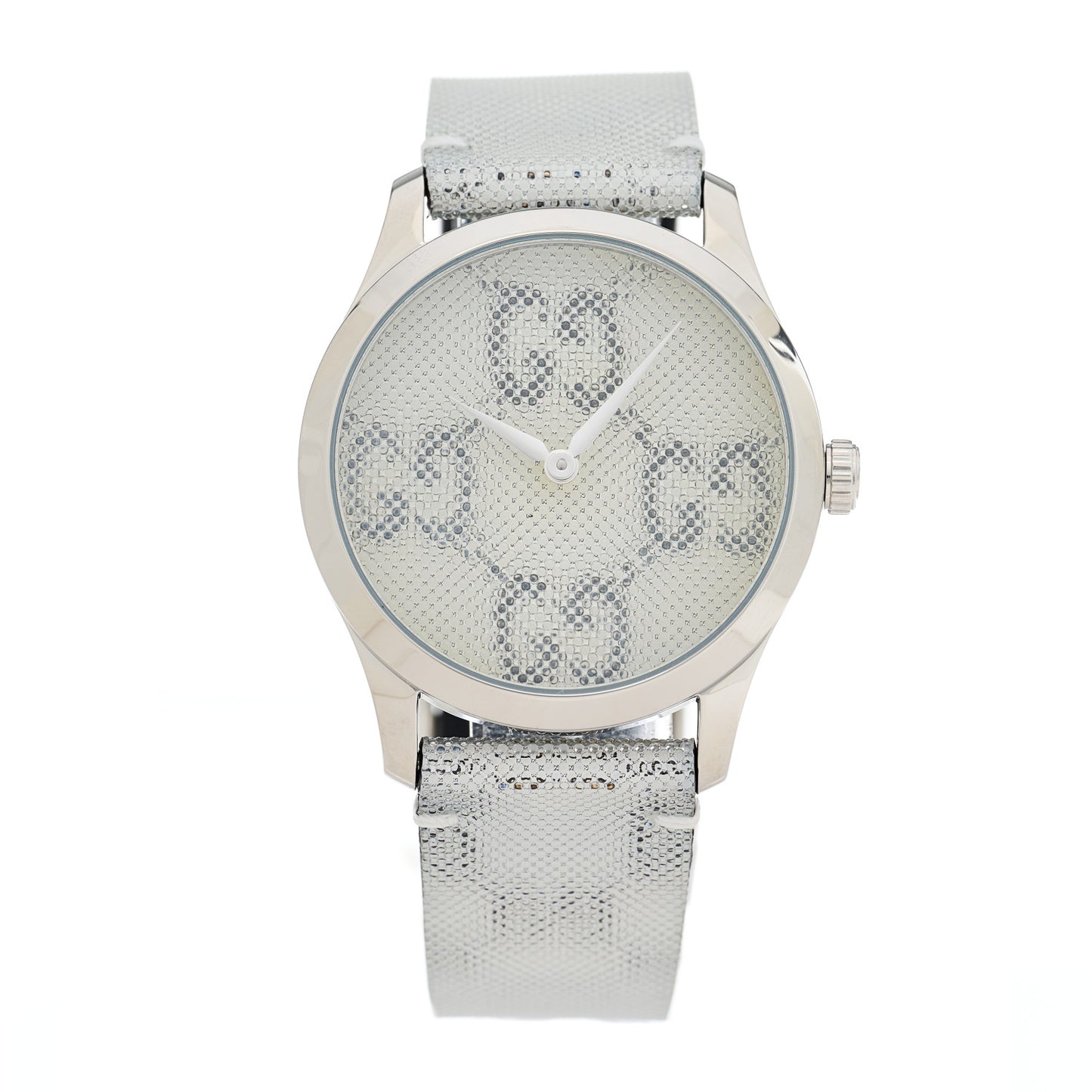 Stainless Steel Calfskin 38mm G-Timeless GG Hologram Quartz Watch
