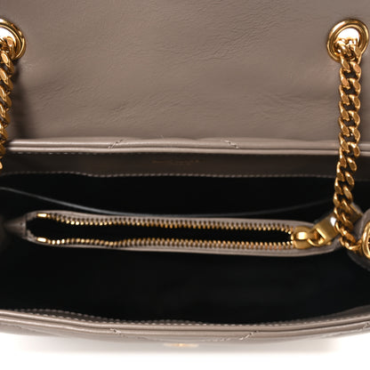 Saint Laurent Calfskin Y Quilted Monogram Small Loulou Chain Satchel Greyish Brown 5 of 10