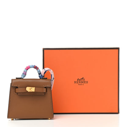 Hermes Tadelakt Mini Kelly Twilly Bag Charm Alezan 7 of 7