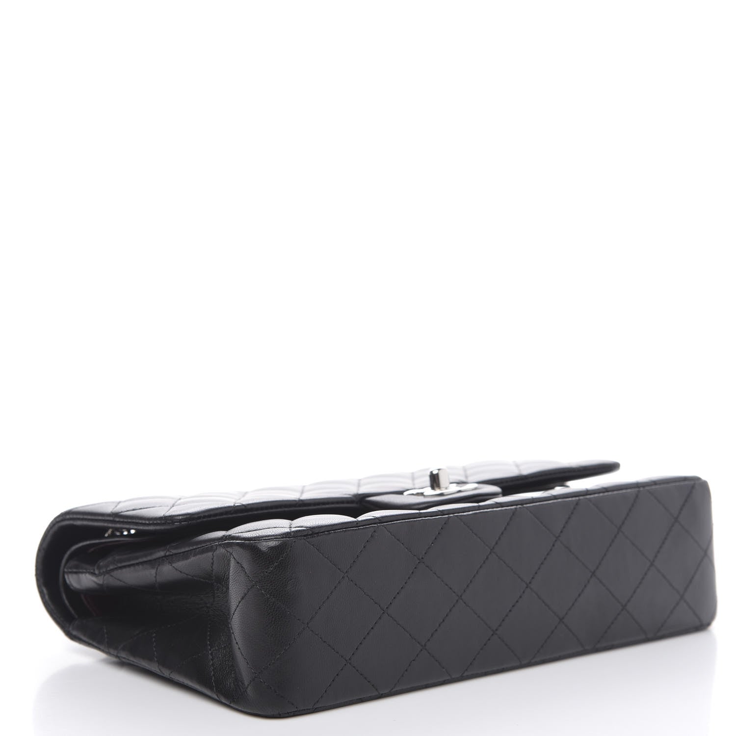 Chanel Lambskin Quilted Medium Double Flap Black 4 of 17