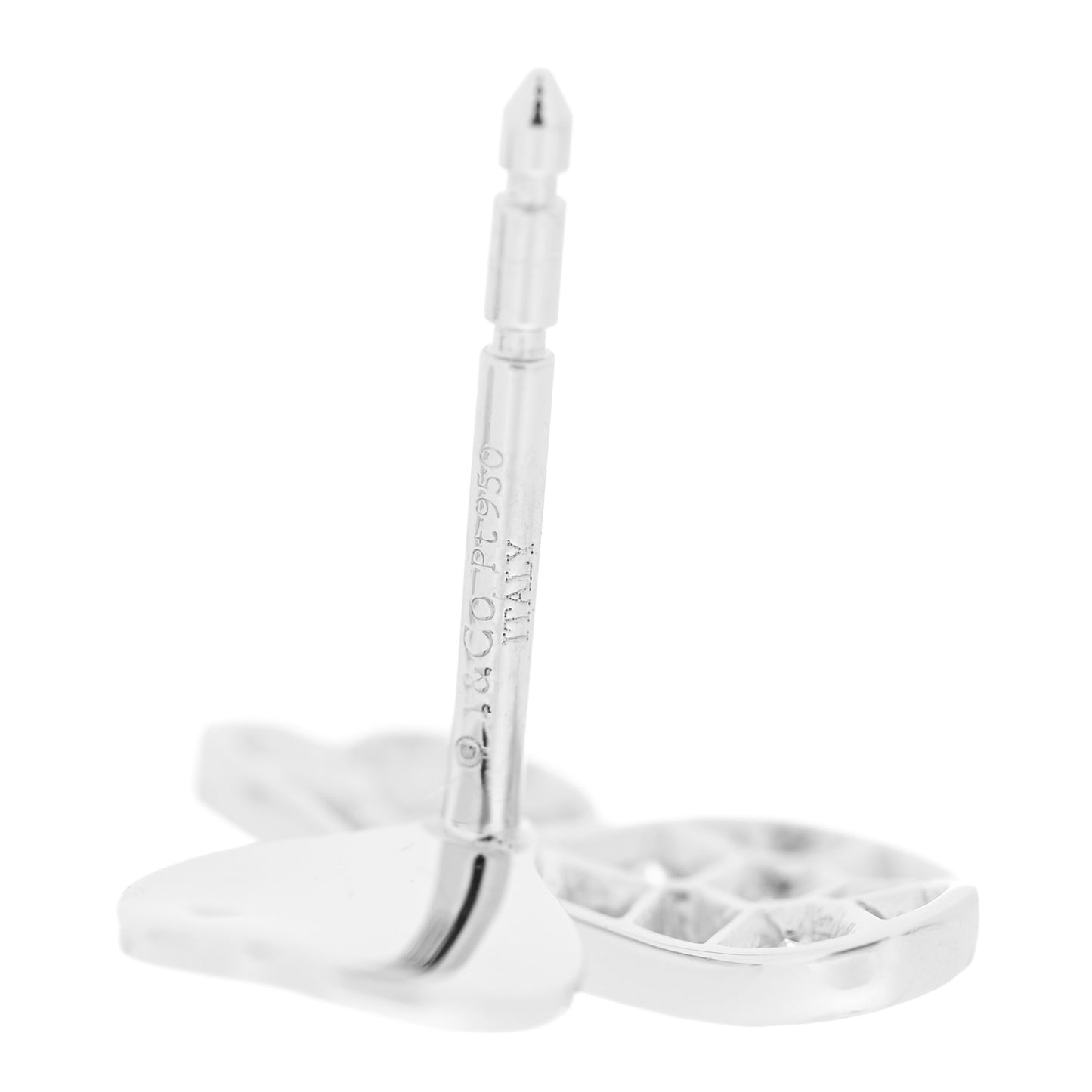 Platinum Diamond Paper Flowers Earrings