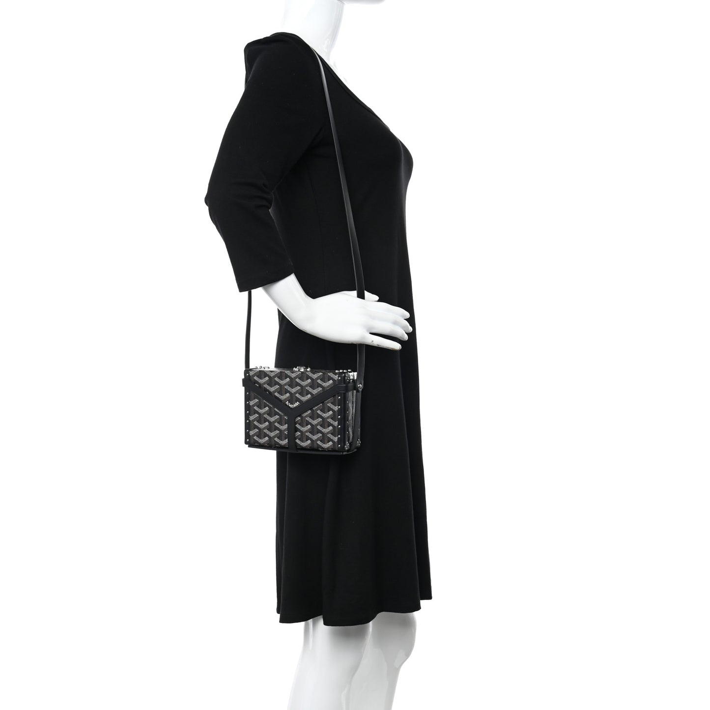 Goyardine Minaudiere Trunk Bag Black
