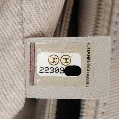 Chanel Glazed Calfskin Small Deauville Tote Ivory 7 of 7