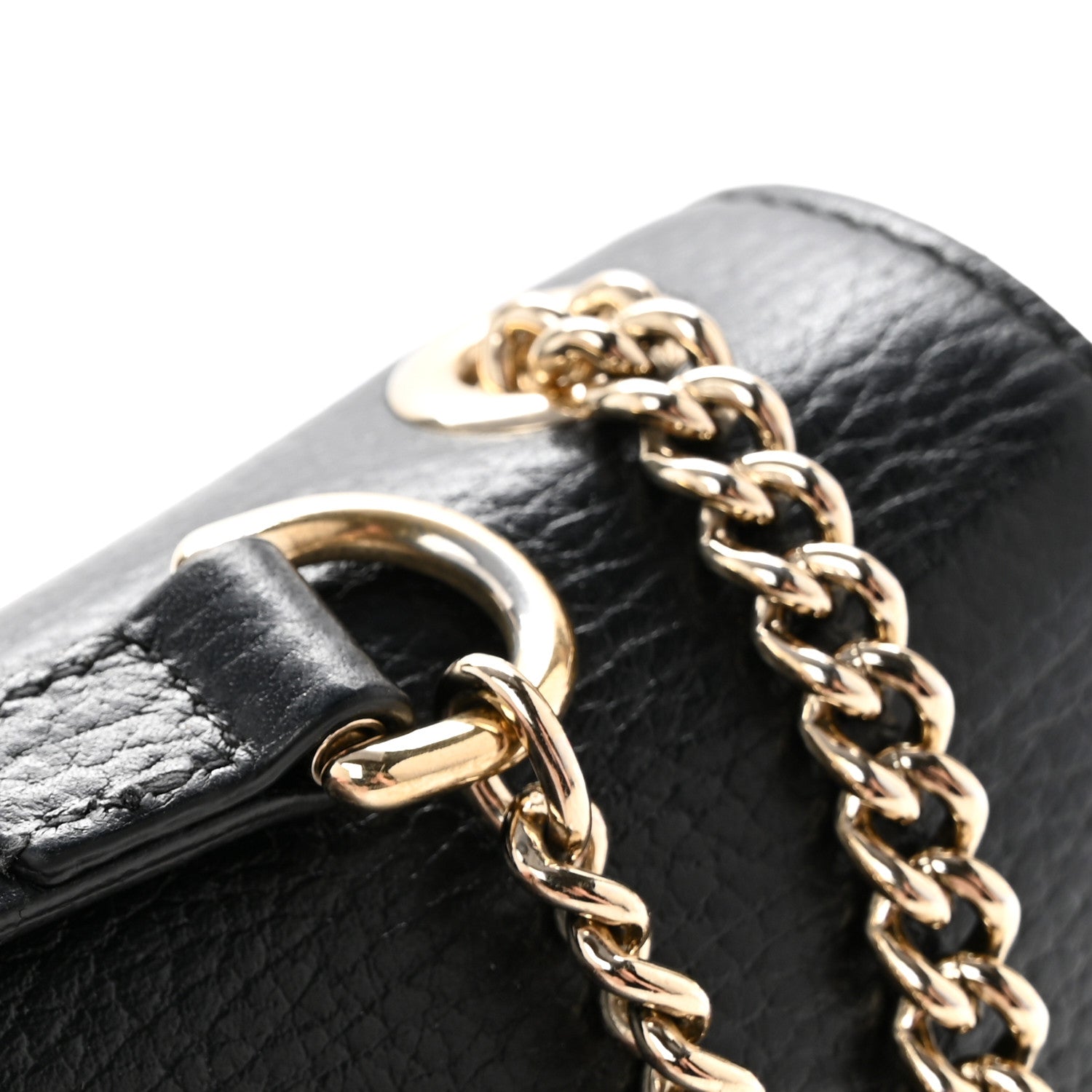 Gucci Dollar Calfskin Small Interlocking G Shoulder Bag Black 16 of 17