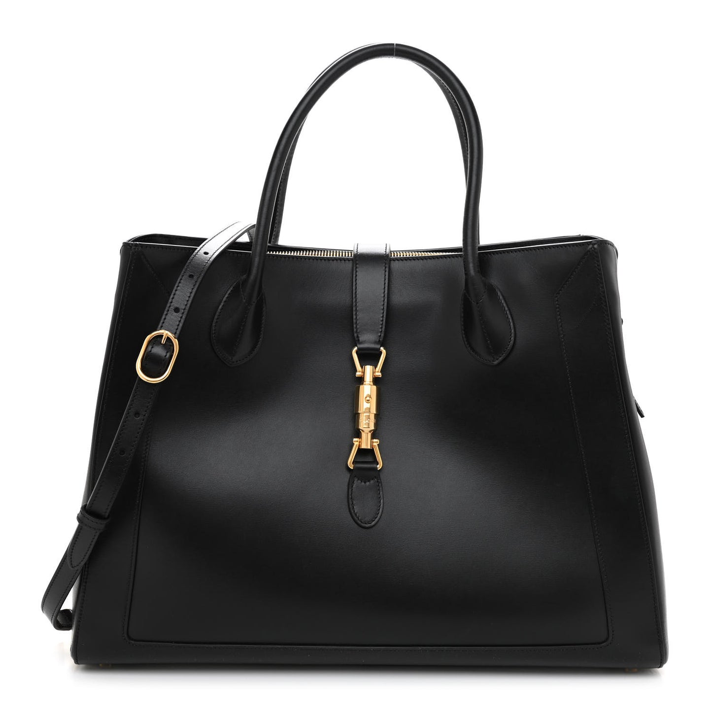 Boarded Plutone Calfskin Large Jackie 1961 Tote Black