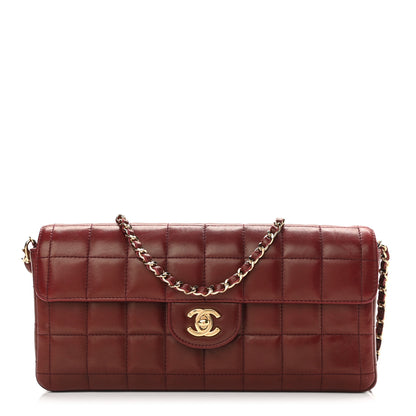 Chanel Lambskin East West Chocolate Bar Flap Bordeaux 1 of 12