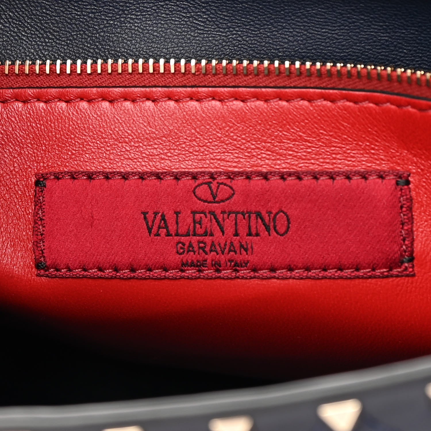 Valentino Garavani Nappa Large Rockstud Spike Shoulder Bag Marine 6 of 14