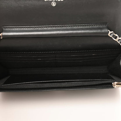 Chanel Patent Quilted Bi-Color Wallet On Chain WOC Red Black 4 of 9