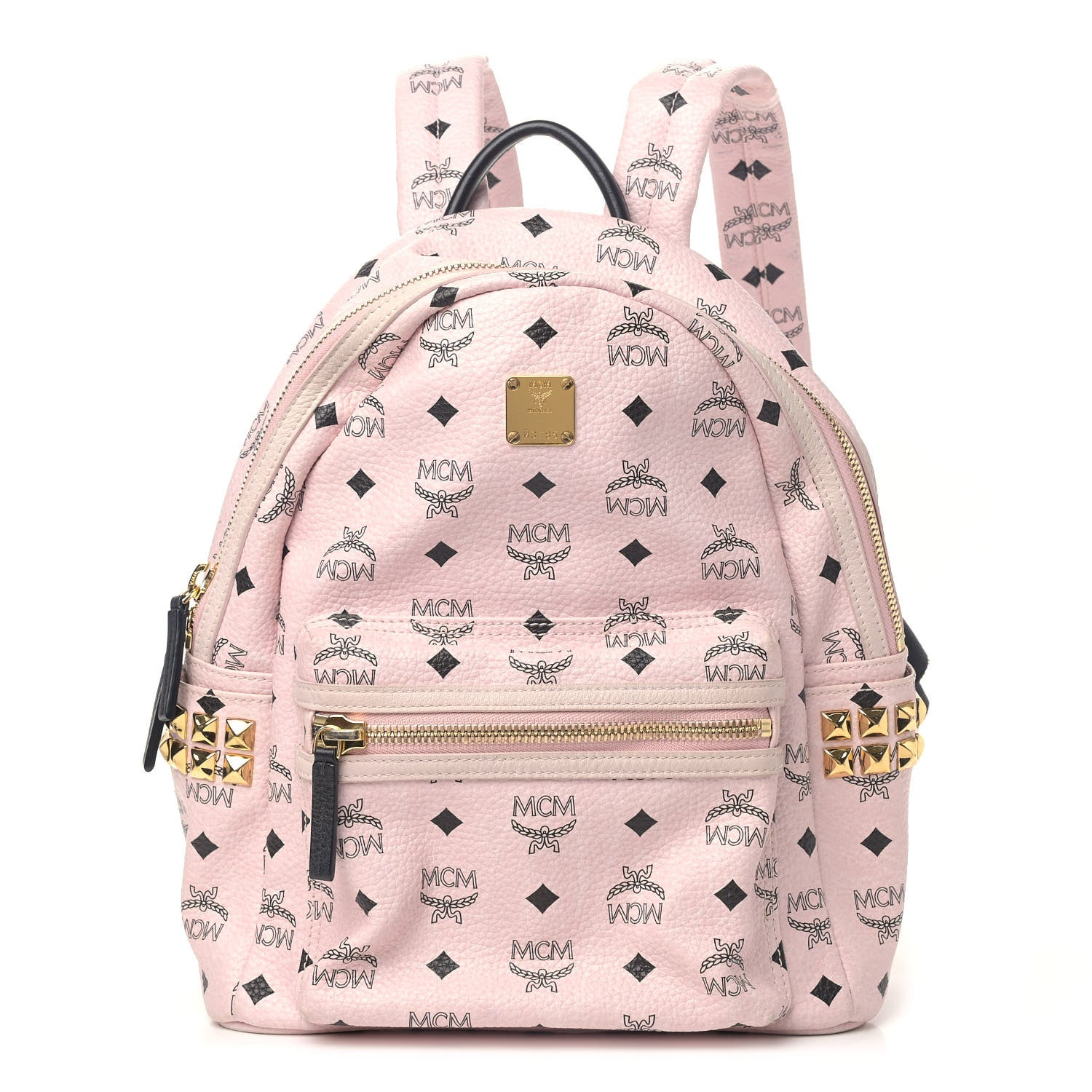 MCM Visetos Small Side Stud Stark Backpack Light Pink 1 of 8