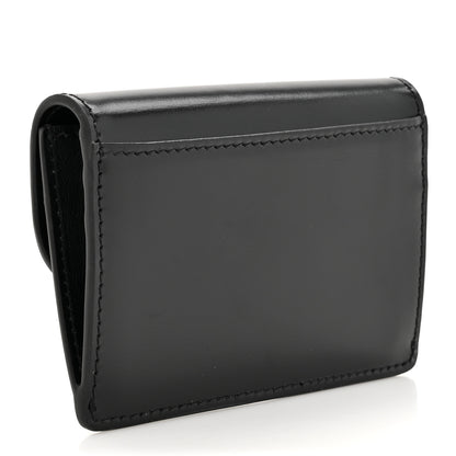 Celine Shiny Smooth Calfskin Triomphe Card Holder Black 3 of 8