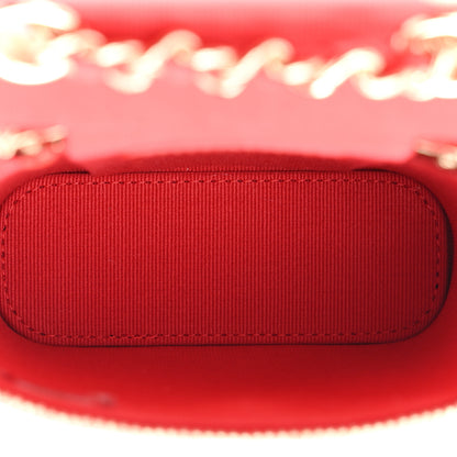 Chanel Caviar Quilted Small Vertical Coco Beauty Vanity Case With Chain Red 5 of 11