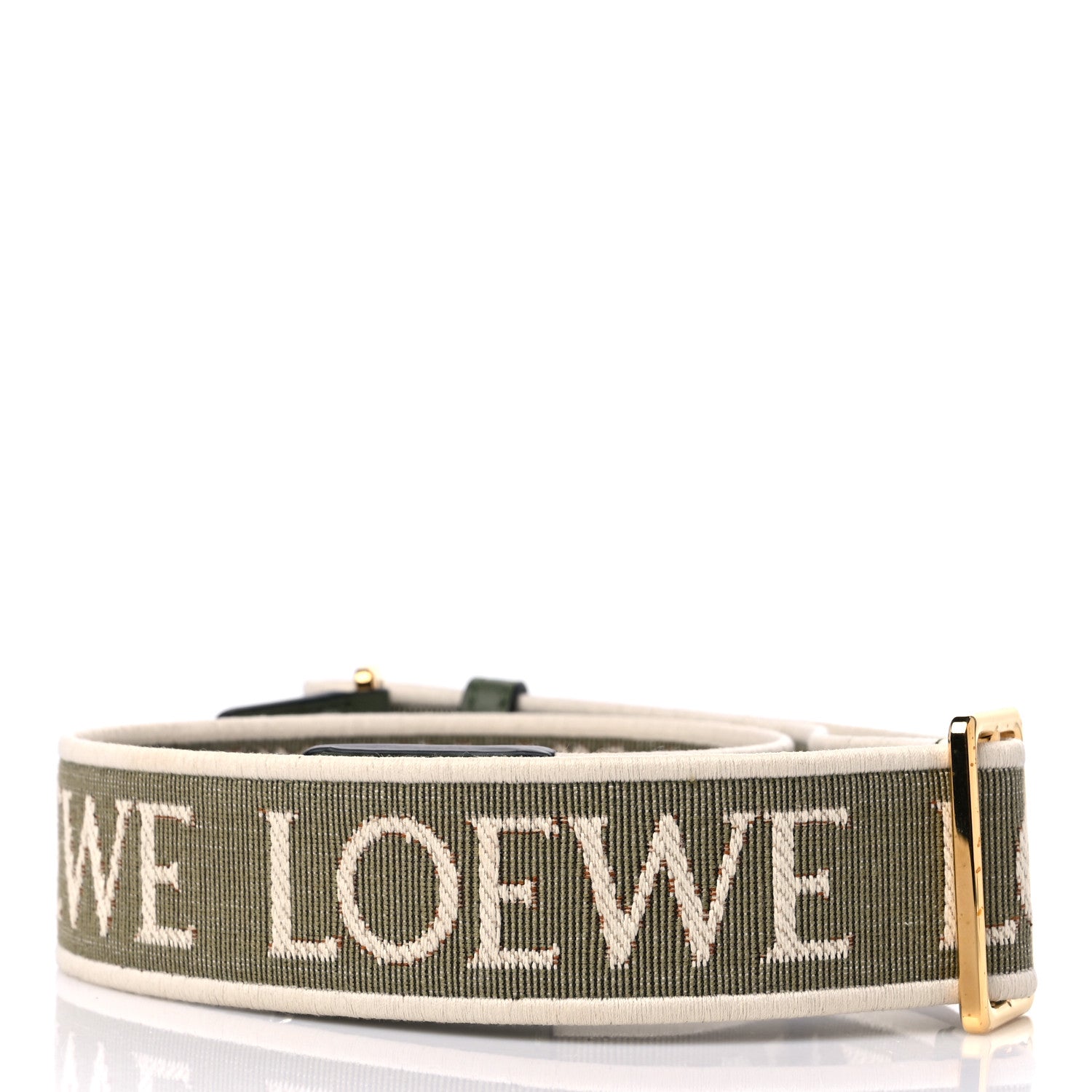 Loewe Calfskin Jacquard Anagram Strap Green Avocado Green 2 of 4