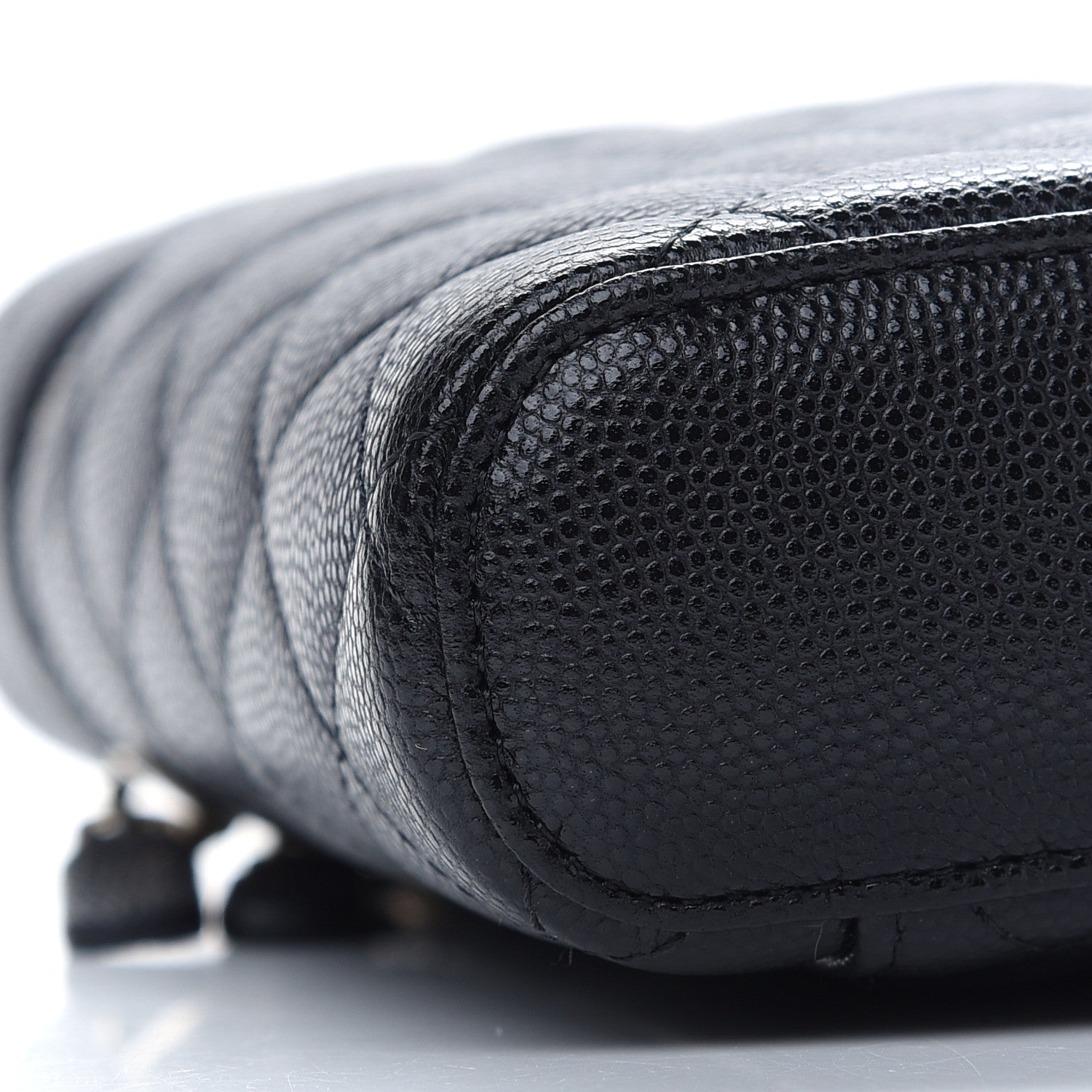 Chanel Caviar Quilted Phone Holder With Chain Black 8 of 9