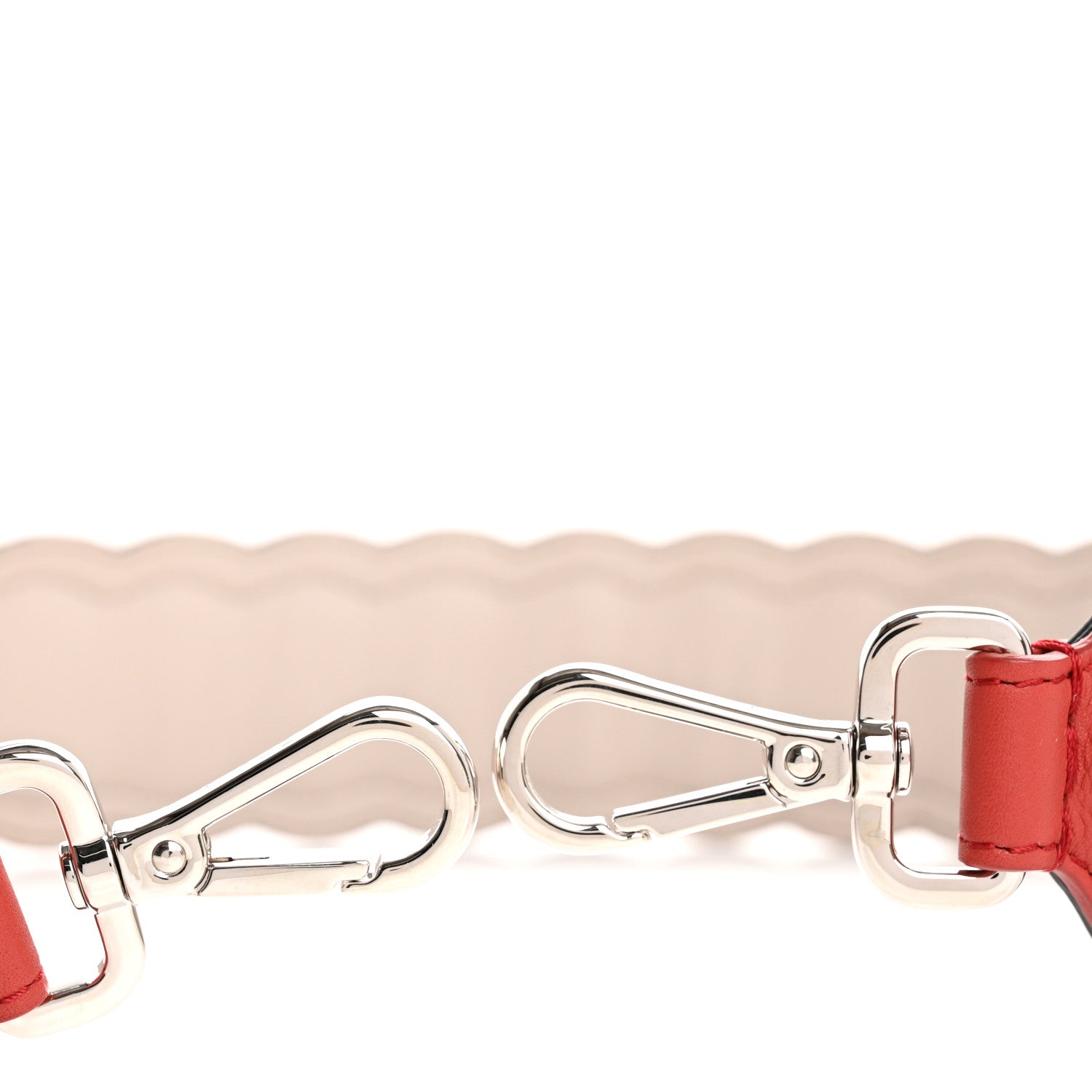 Fendi Vitello Dolce Nappa Hypnoteyes Bi-Color Scalloped Spike Studded Strap You Sienna Multicolor 3 of 8