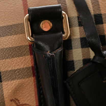 Burberry Haymarket Check Duffle Bag Dark Brown 14 of 18